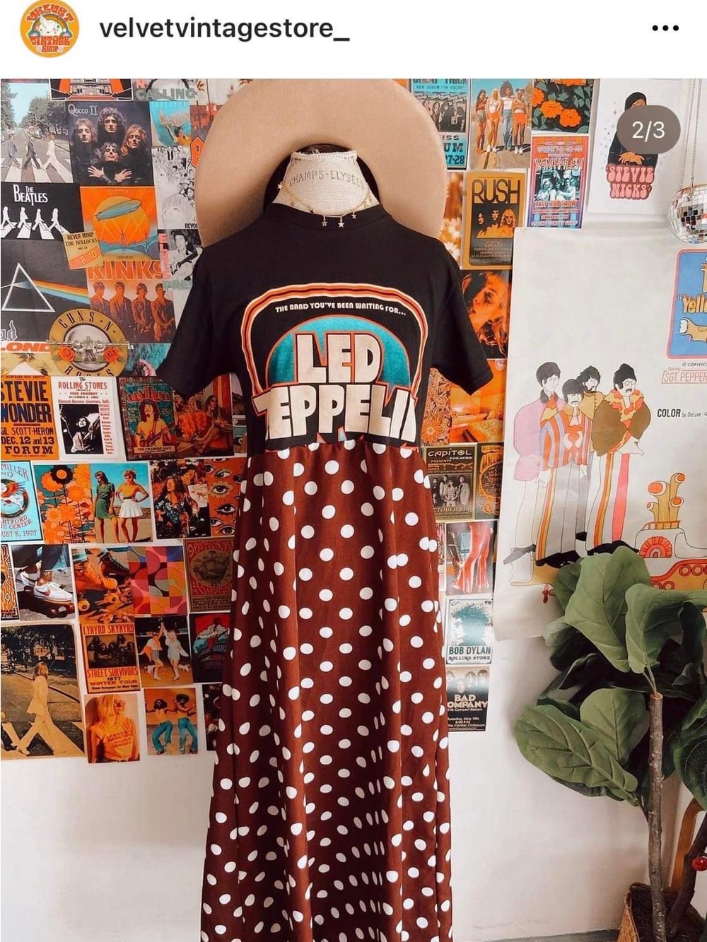 Custom Made Led Zeppelin Dress